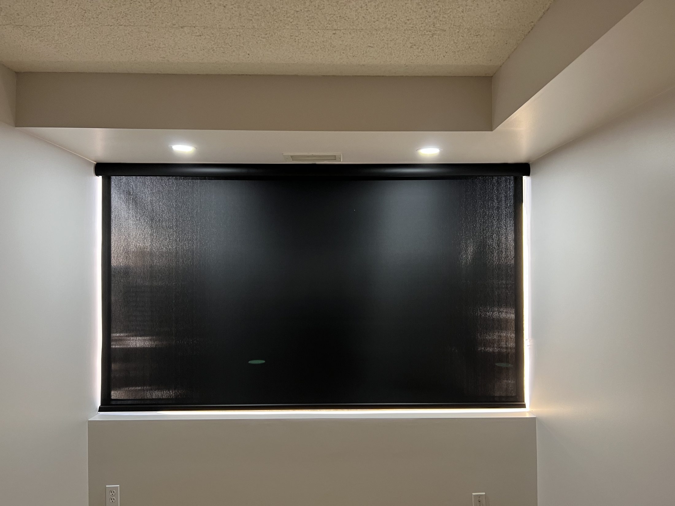 Roller Shades — Media Room